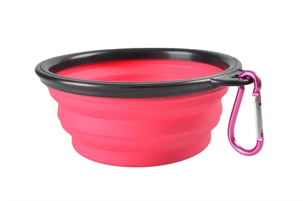 1000Ml Large Collapsible Dog Pet Folding Silicone Bowl Outdoor Travel Portable Puppy Food Container Feeder Dish Bowl