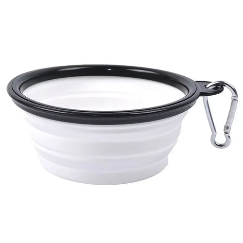 1000Ml Large Collapsible Dog Pet Folding Silicone Bowl Outdoor Travel Portable Puppy Food Container Feeder Dish Bowl