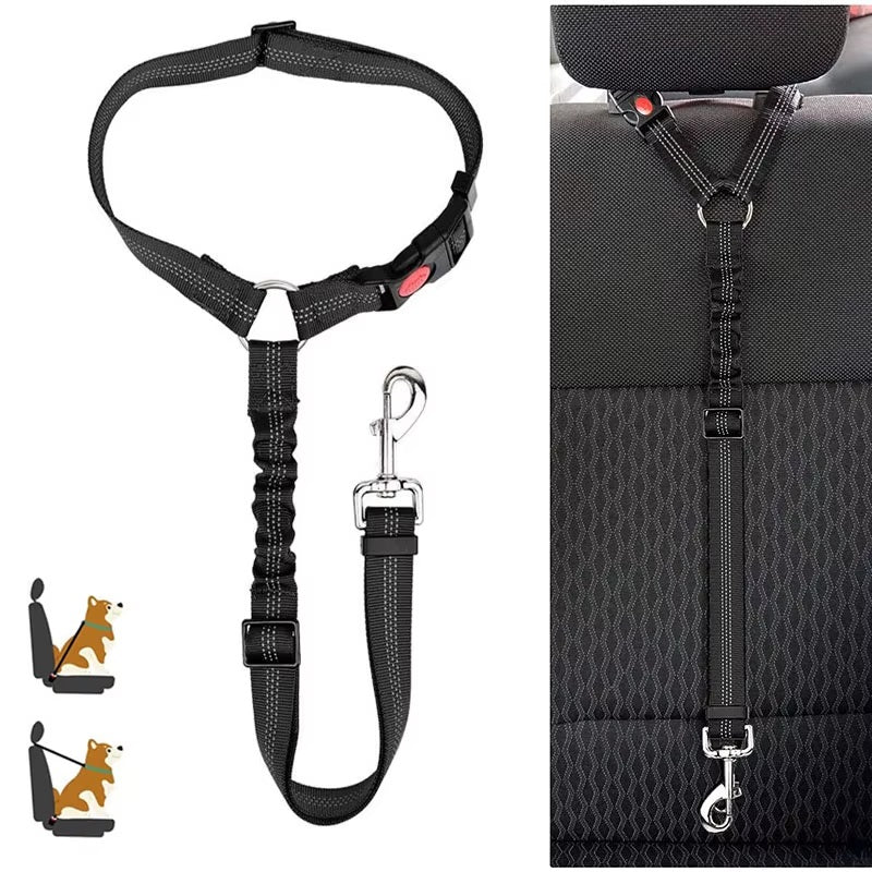 Reflective Dog Car Seat Belt /  Leash