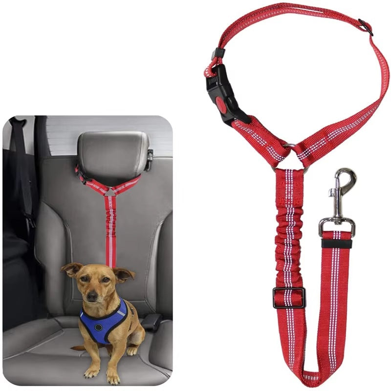 Reflective Dog Car Seat Belt /  Leash