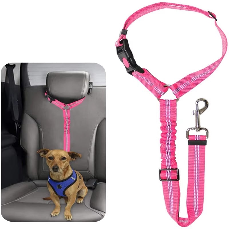 Reflective Dog Car Seat Belt /  Leash