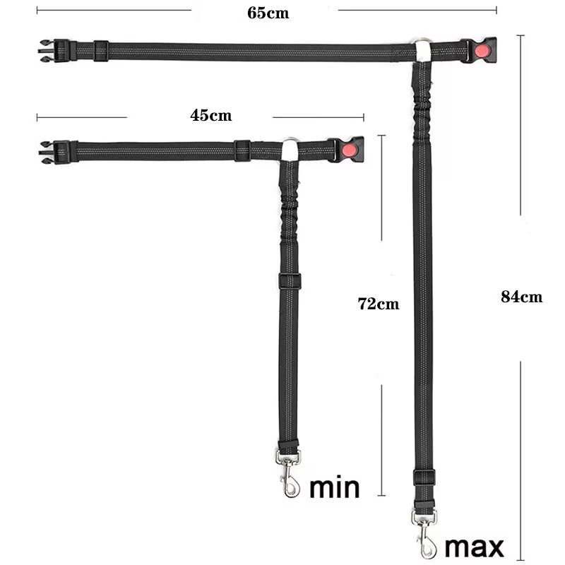 Reflective Dog Car Seat Belt /  Leash