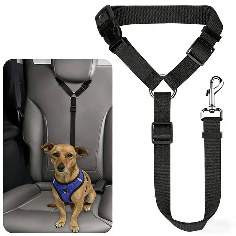 2-in-1 Dog Car Safety Belt & Leash