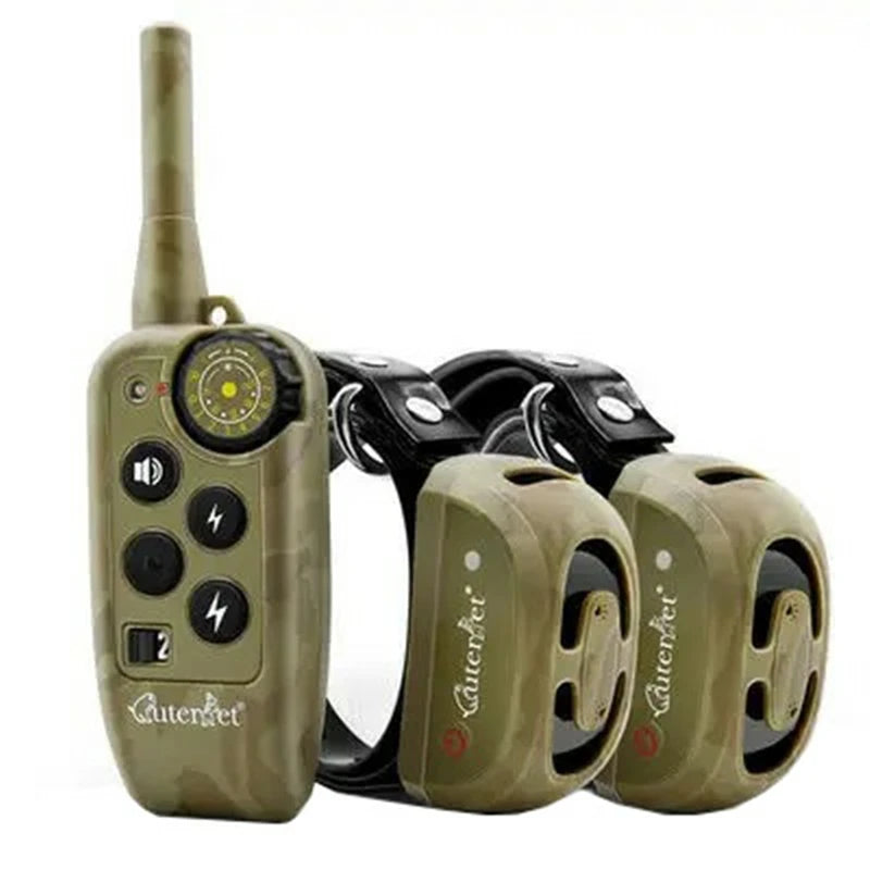 Rechargeable Waterproof Dog Training Collar 1000m Remote Control Anti Barking Shock Vibration Beep Pet Behavior Training Collar