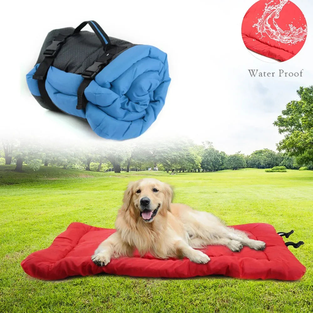 Pet Supplies Outdoor Portable Waterproof Non-slip Foldable Roll Up Sofa Dog Cushion Dog Bed Outdoor Camping Cojín Para Perros