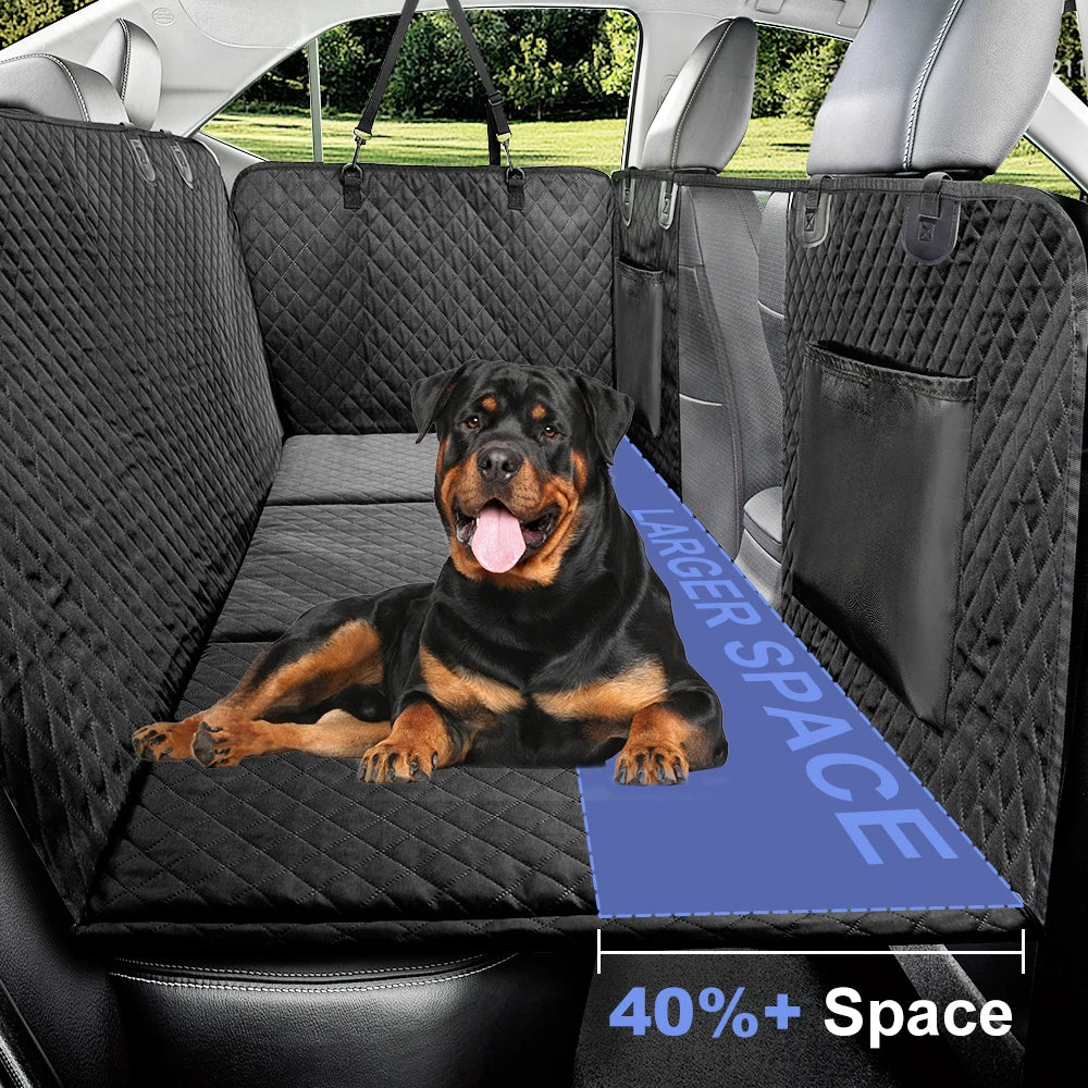 Dog Car Back Seat Extender Pet Backseat Covers with Hard Bottom Waterproof Safety Protector Hammock Carrier Mat Dogs Supplies